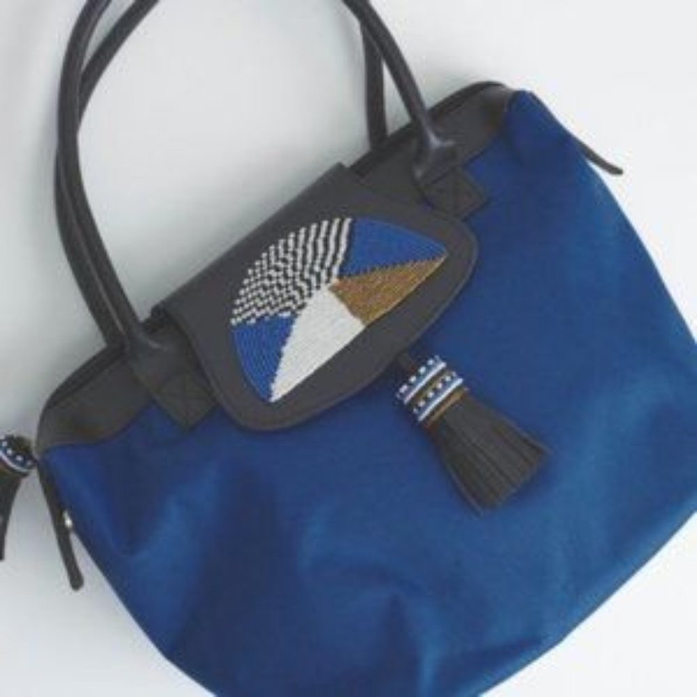 JIAMINI Kenya Masala Blue Safari Mini Tote